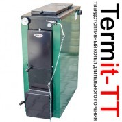 Твердотопливный дровяной котел длительного горения TERMit-TT 12 СТАНДАРТ (Термит, с теплоизоляцией, мощность 12 кВт) + регулятор тяги